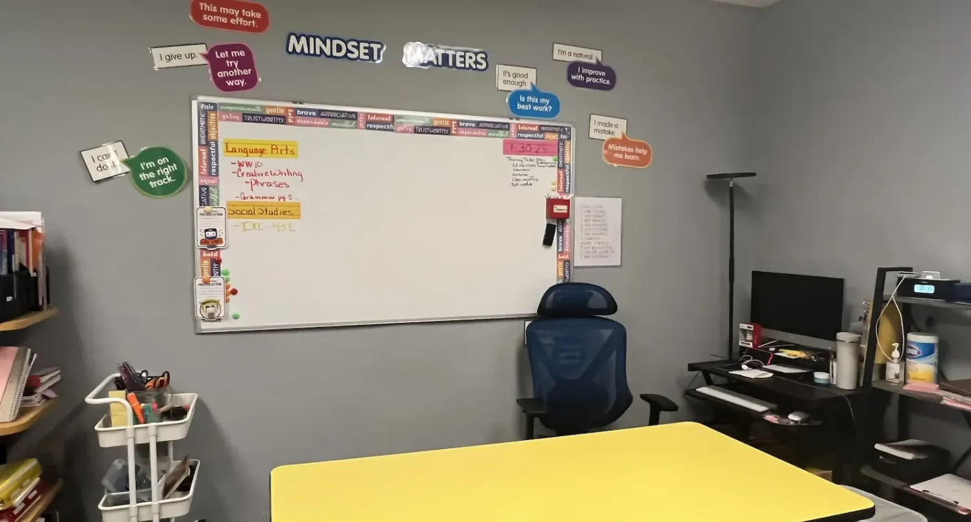School classroom for children needing learning support
